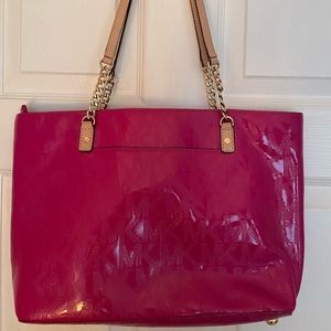 Michael Kors pink patent purse